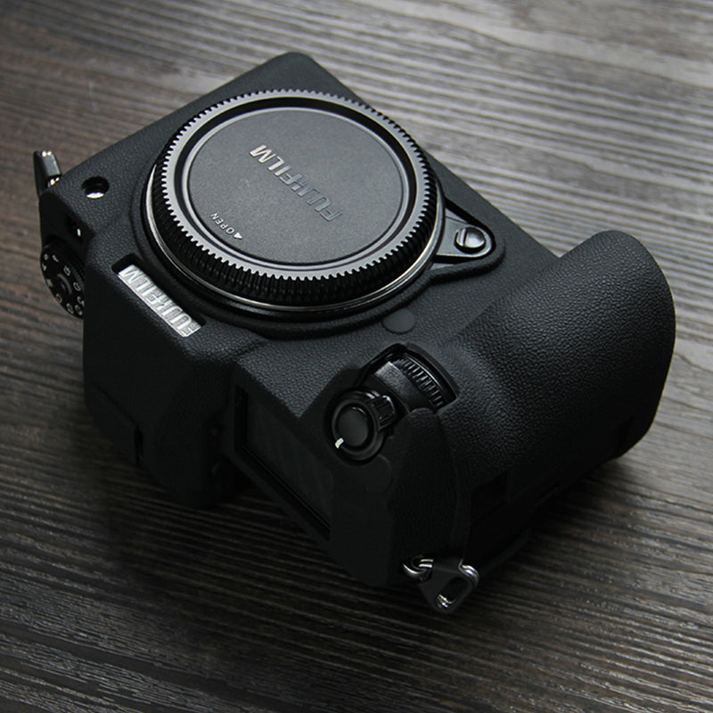 Soft Silicone Camera Case Protector SLR Camera Body Sleeve Cover for Fujifilm GFX 100S - Black