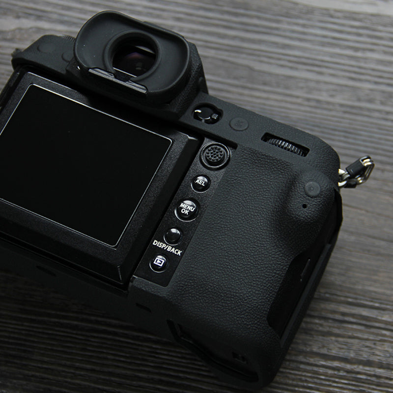 Soft Silicone Camera Case Protector SLR Camera Body Sleeve Cover for Fujifilm GFX 100S - Black