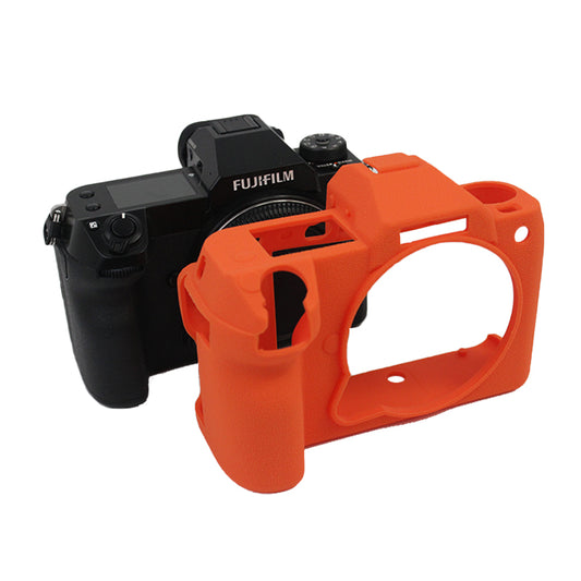 Soft Silicone Camera Case Protector SLR Camera Body Sleeve Cover for Fujifilm GFX 100S - Orange