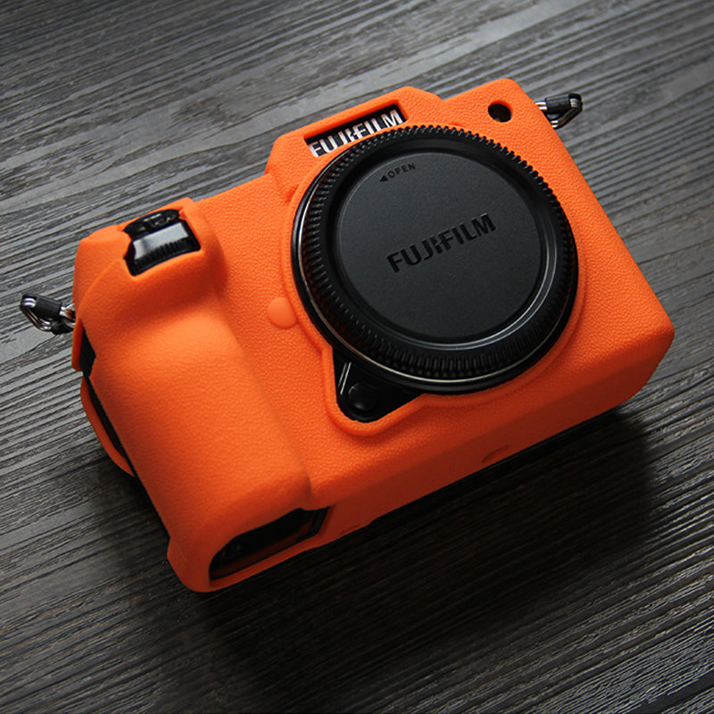 Soft Silicone Camera Case Protector SLR Camera Body Sleeve Cover for Fujifilm GFX 100S - Orange