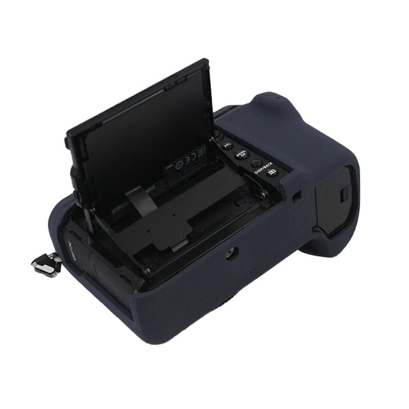 Soft Silicone Camera Case Protector SLR Camera Body Sleeve Cover for Fujifilm GFX 100S - Navy Blue