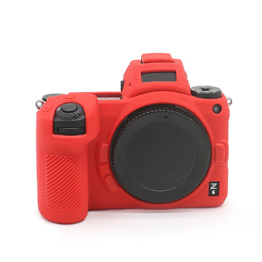 Litchi Texture Silicone Case Dustproof Camera Protective Sleeve Cover for Nikon Z6/Z7 - Red