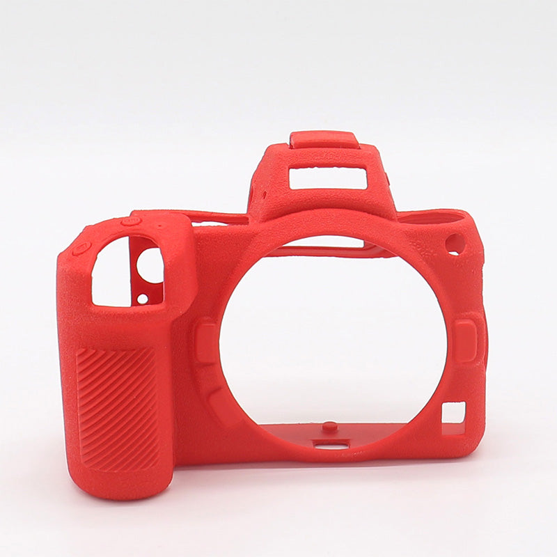 Litchi Texture Silicone Case Dustproof Camera Protective Sleeve Cover for Nikon Z6/Z7 - Red