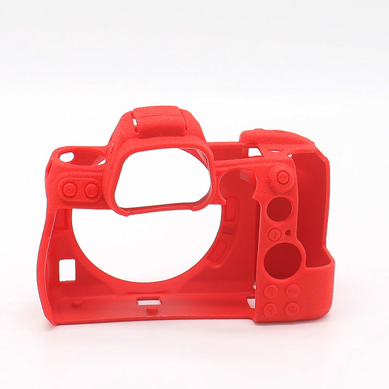 Litchi Texture Silicone Case Dustproof Camera Protective Sleeve Cover for Nikon Z6/Z7 - Red