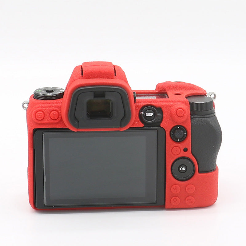Litchi Texture Silicone Case Dustproof Camera Protective Sleeve Cover for Nikon Z6/Z7 - Red