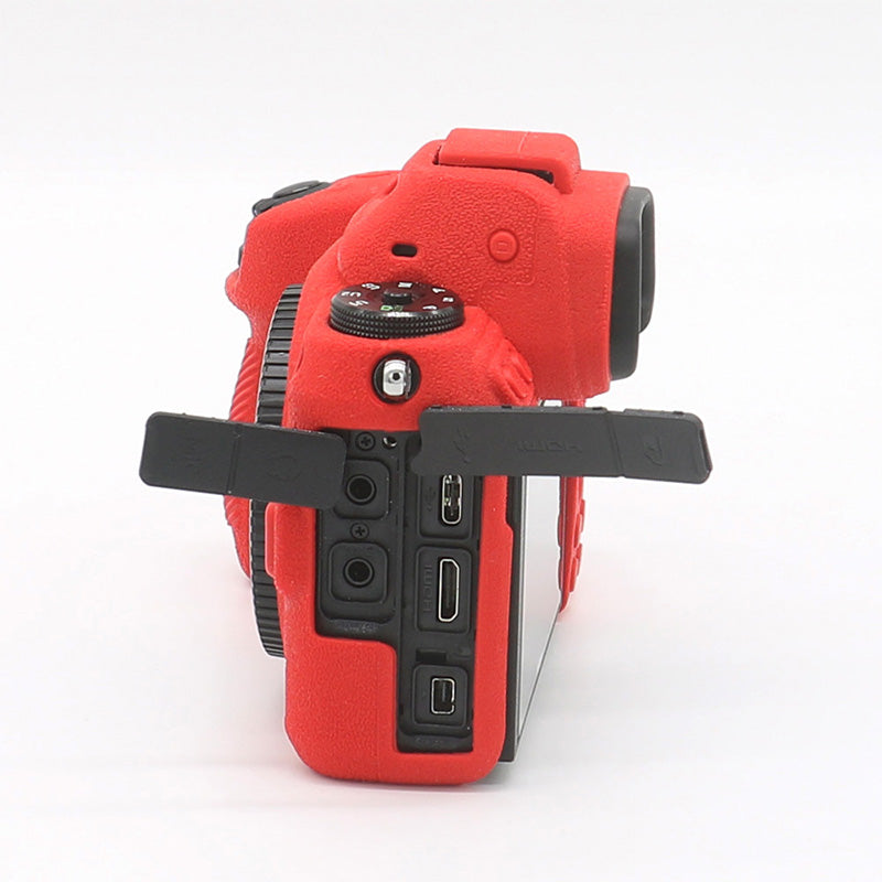 Litchi Texture Silicone Case Dustproof Camera Protective Sleeve Cover for Nikon Z6/Z7 - Red
