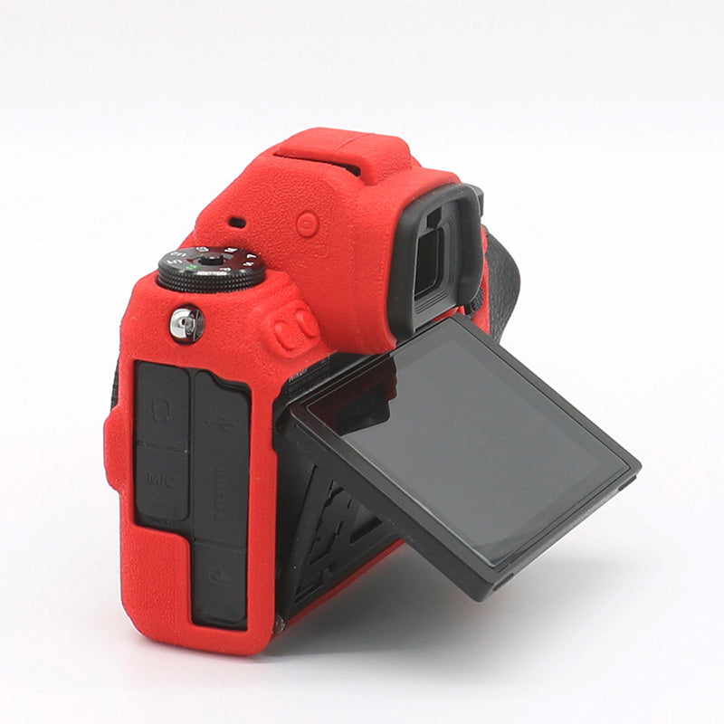 Litchi Texture Silicone Case Dustproof Camera Protective Sleeve Cover for Nikon Z6/Z7 - Red