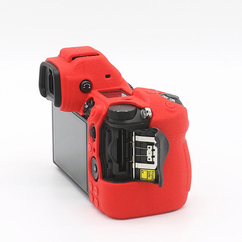Litchi Texture Silicone Case Dustproof Camera Protective Sleeve Cover for Nikon Z6/Z7 - Red