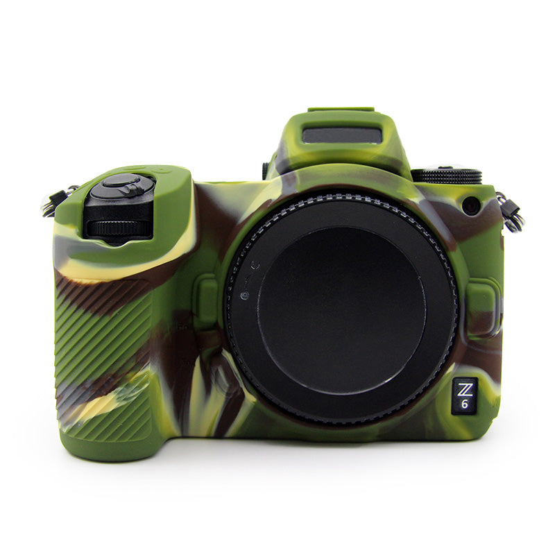 Shockproof Plain Texture Silicone Case Camera Protective Sleeve Cover for Nikon Z6/Z7 - Camouflage