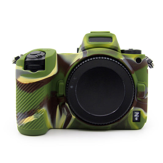 Shockproof Plain Texture Silicone Case Camera Protective Sleeve Cover for Nikon Z6/Z7 - Camouflage