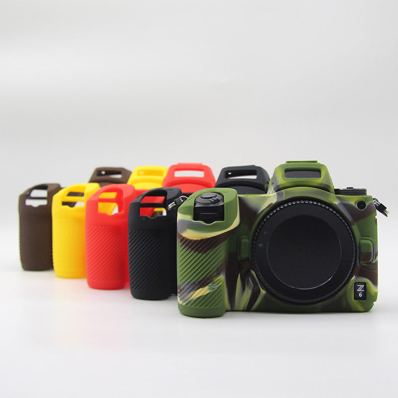 Shockproof Plain Texture Silicone Case Camera Protective Sleeve Cover for Nikon Z6/Z7 - Camouflage