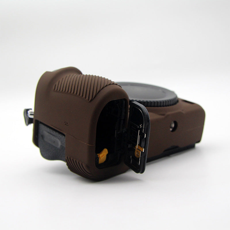 Shockproof Plain Texture Silicone Case Camera Protective Sleeve Cover for Nikon Z6/Z7 - Coffee