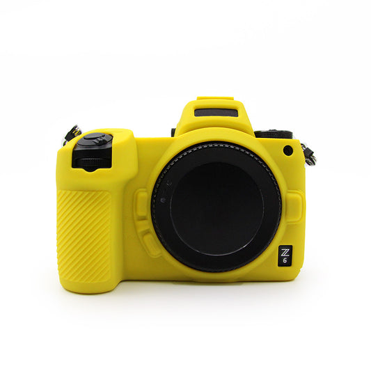 Shockproof Plain Texture Silicone Case Camera Protective Sleeve Cover for Nikon Z6/Z7 - Yellow