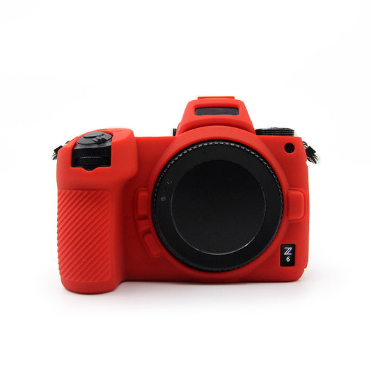 Shockproof Plain Texture Silicone Case Camera Protective Sleeve Cover for Nikon Z6/Z7 - Red