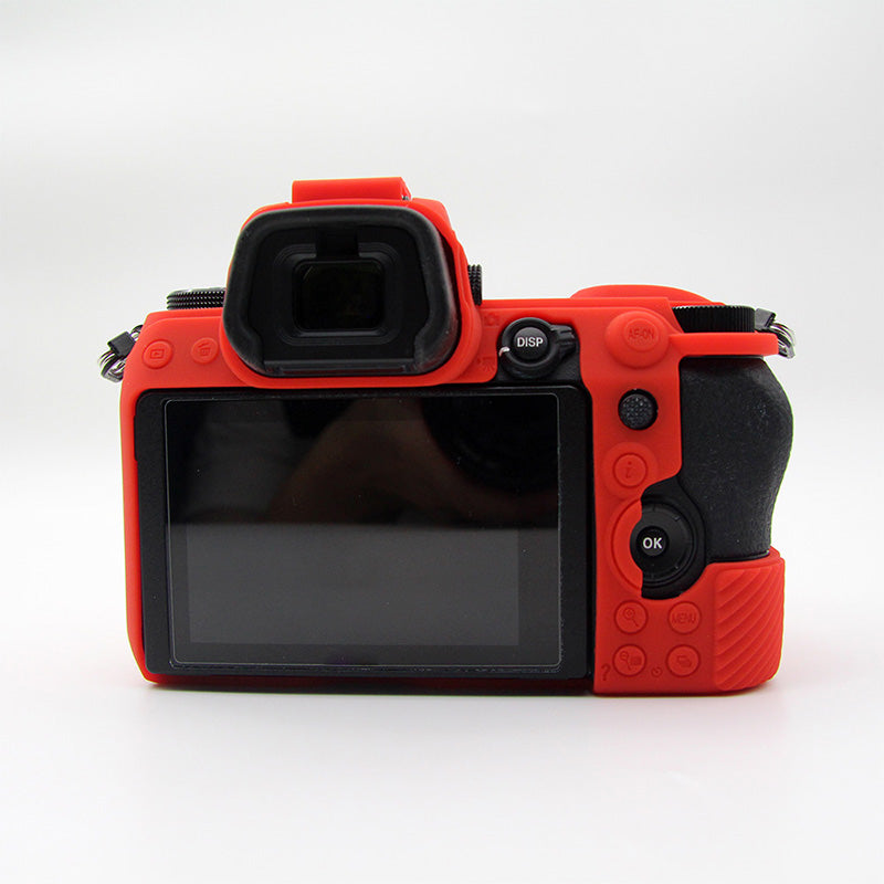Shockproof Plain Texture Silicone Case Camera Protective Sleeve Cover for Nikon Z6/Z7 - Red