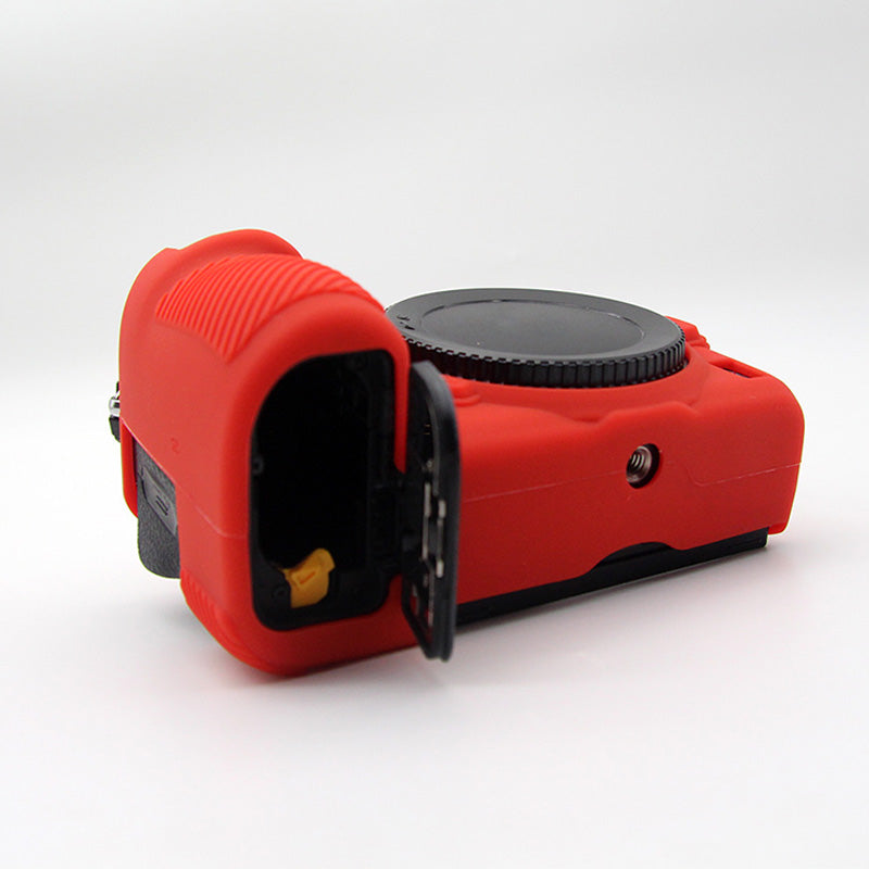 Shockproof Plain Texture Silicone Case Camera Protective Sleeve Cover for Nikon Z6/Z7 - Red