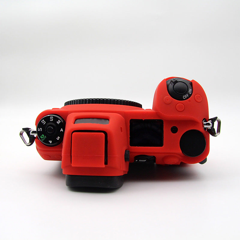Shockproof Plain Texture Silicone Case Camera Protective Sleeve Cover for Nikon Z6/Z7 - Red