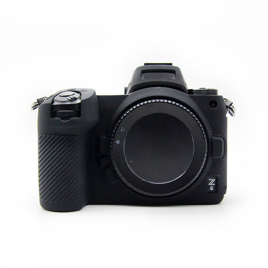 Shockproof Plain Texture Silicone Case Camera Protective Sleeve Cover for Nikon Z6/Z7 - Black
