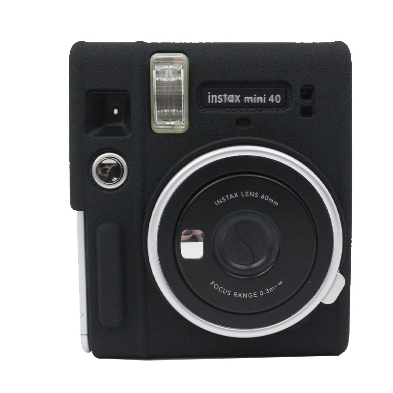 Soft Silicone Camera Case Protector Camera Body Sleeve Cover for Fujifilm Instax Mini 40 - Black