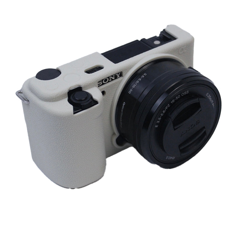 Soft Silicone Camera Case Protector Sleeve Cover for Sony ZV-E10 Camera - White