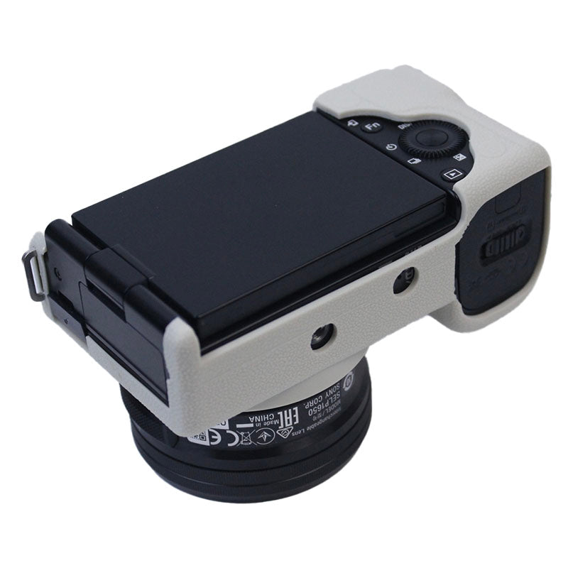 Soft Silicone Camera Case Protector Sleeve Cover for Sony ZV-E10 Camera - White