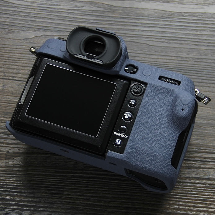 Soft Silicone Camera Case Protector SLR Camera Body Sleeve Cover for Fujifilm GFX 50S II - Navy Blue