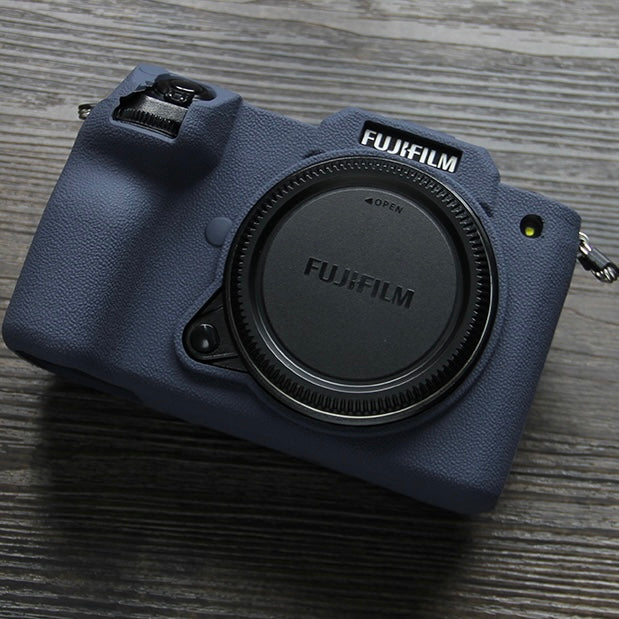 Soft Silicone Camera Case Protector SLR Camera Body Sleeve Cover for Fujifilm GFX 50S II - Navy Blue