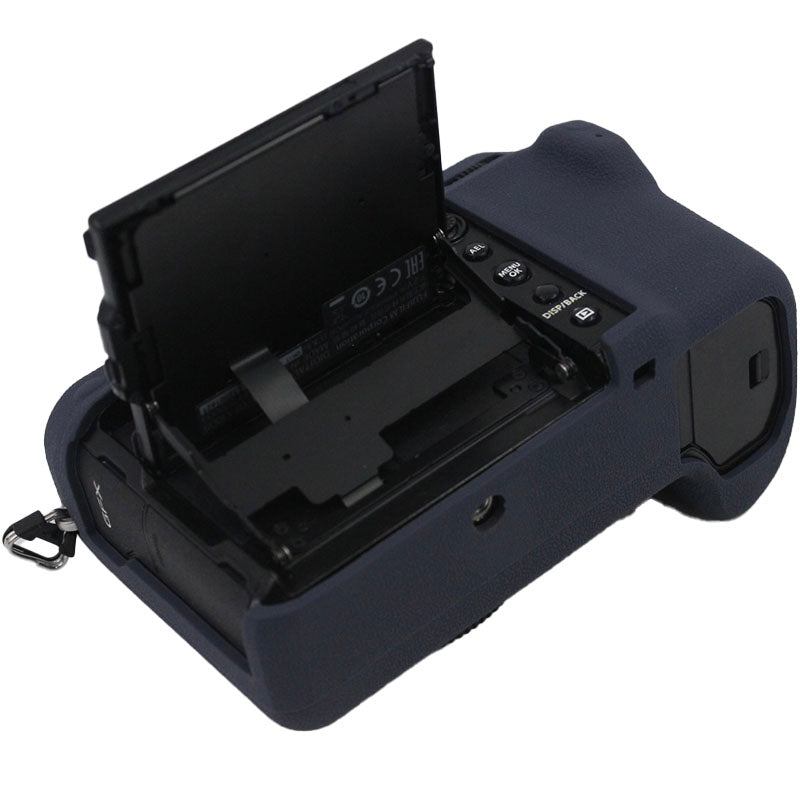 Soft Silicone Camera Case Protector SLR Camera Body Sleeve Cover for Fujifilm GFX 50S II - Navy Blue
