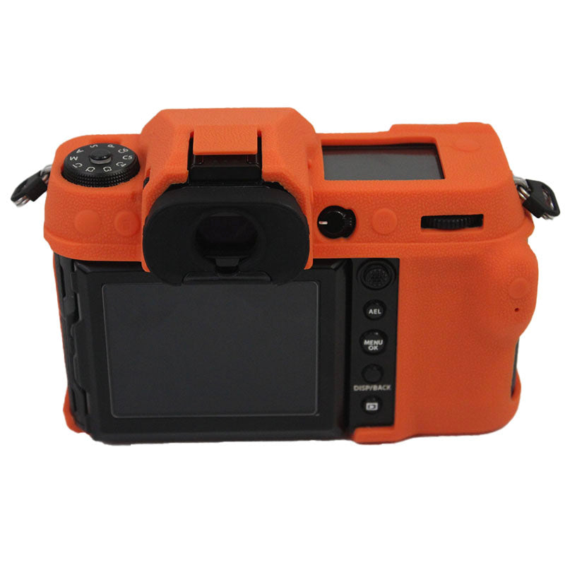 Soft Silicone Camera Case Protector SLR Camera Body Sleeve Cover for Fujifilm GFX 50S II - Orange