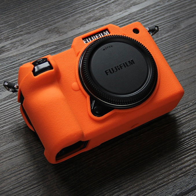 Soft Silicone Camera Case Protector SLR Camera Body Sleeve Cover for Fujifilm GFX 50S II - Orange