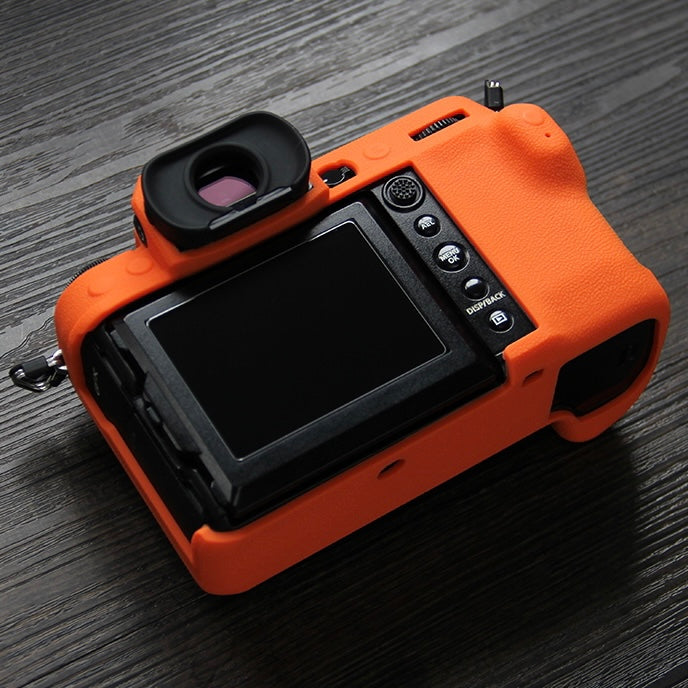 Soft Silicone Camera Case Protector SLR Camera Body Sleeve Cover for Fujifilm GFX 50S II - Orange