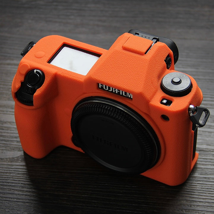 Soft Silicone Camera Case Protector SLR Camera Body Sleeve Cover for Fujifilm GFX 50S II - Orange