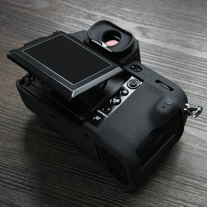 Soft Silicone Camera Case Protector SLR Camera Body Sleeve Cover for Fujifilm GFX 50S II - Black