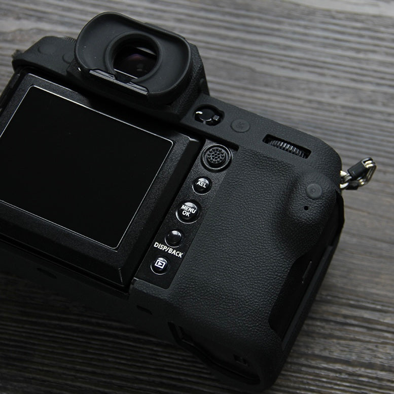 Soft Silicone Camera Case Protector SLR Camera Body Sleeve Cover for Fujifilm GFX 50S II - Black