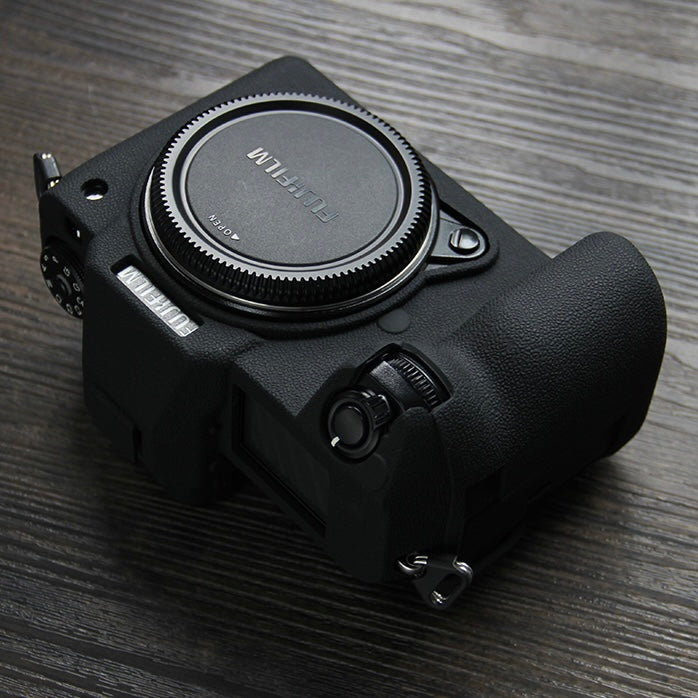 Soft Silicone Camera Case Protector SLR Camera Body Sleeve Cover for Fujifilm GFX 50S II - Black