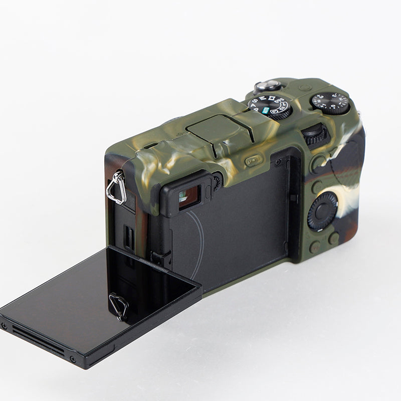 Uniqkart for Sony A7C Anti-slip Dust-proof Anti-collision Silicone ILDC Camera Protective Cover Case - Camouflage