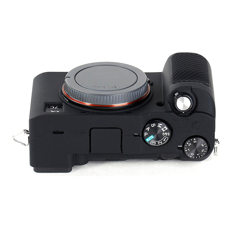 Uniqkart for Sony A7C Anti-slip Dust-proof Anti-collision Silicone ILDC Camera Protective Cover Case - Black