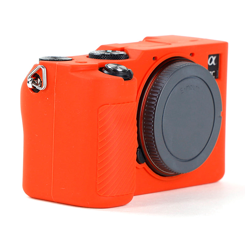 Uniqkart for Sony A7C Anti-slip Dust-proof Anti-collision Silicone ILDC Camera Protective Cover Case - Orange