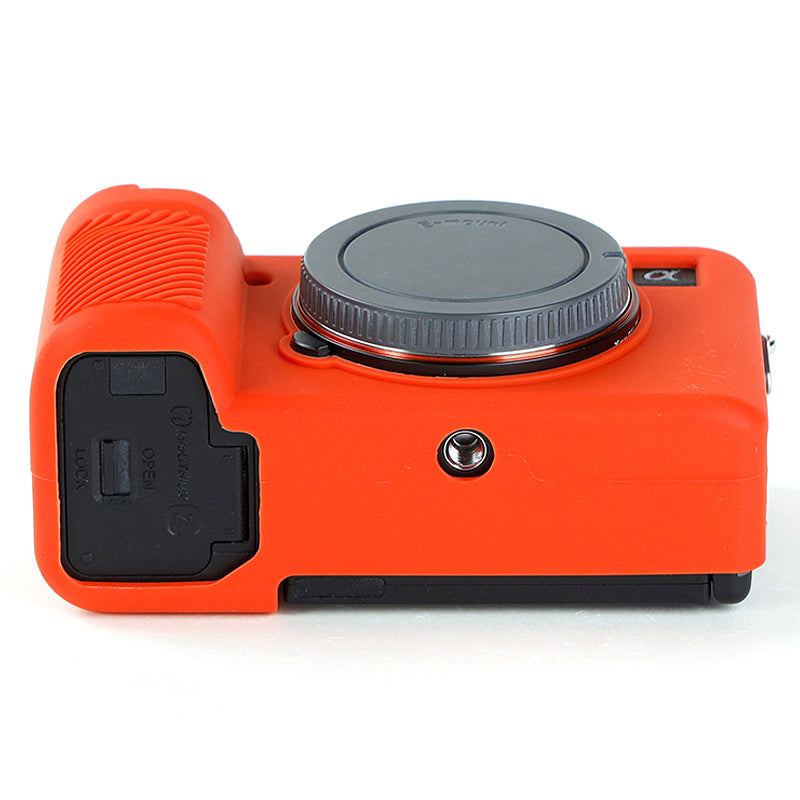 Uniqkart for Sony A7C Anti-slip Dust-proof Anti-collision Silicone ILDC Camera Protective Cover Case - Orange