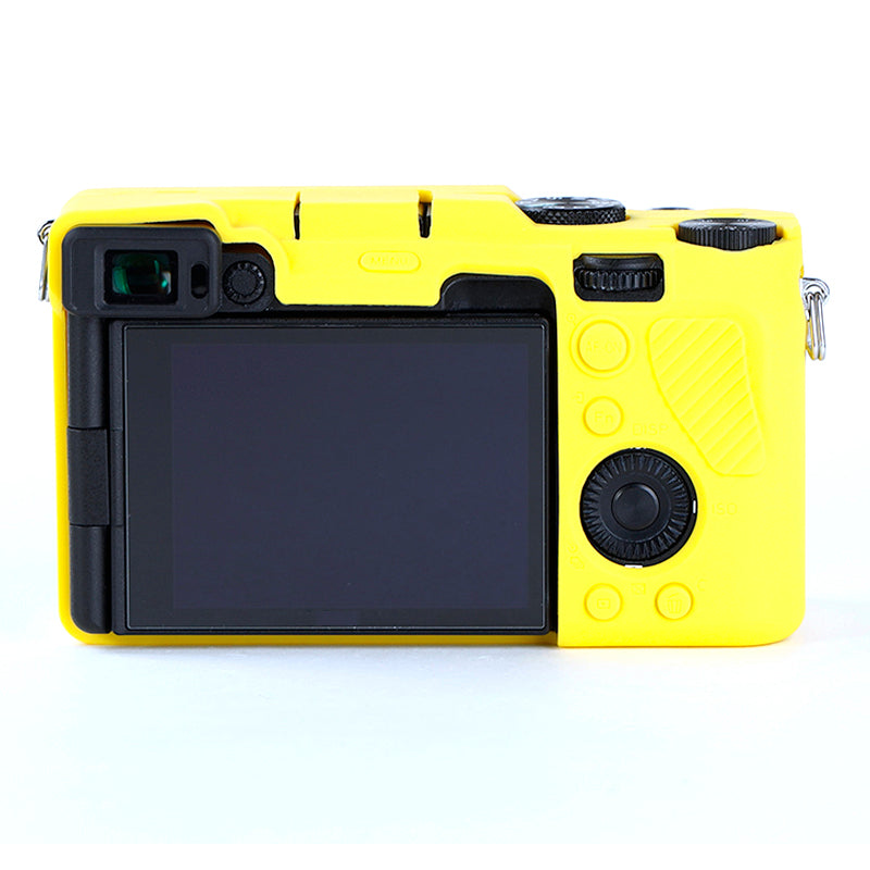 Uniqkart for Sony A7C Anti-slip Dust-proof Anti-collision Silicone ILDC Camera Protective Cover Case - Yellow