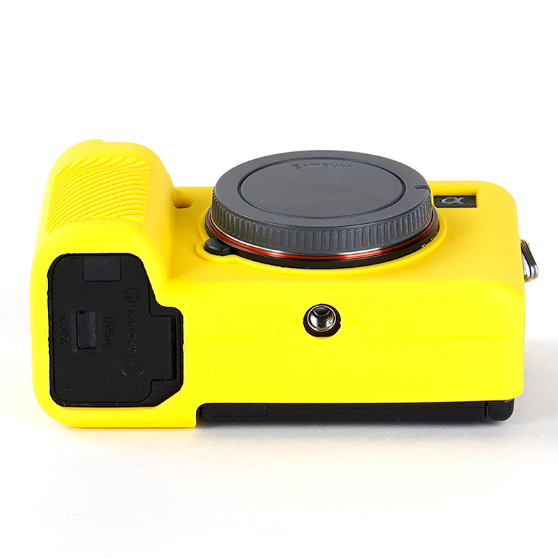 Uniqkart for Sony A7C Anti-slip Dust-proof Anti-collision Silicone ILDC Camera Protective Cover Case - Yellow
