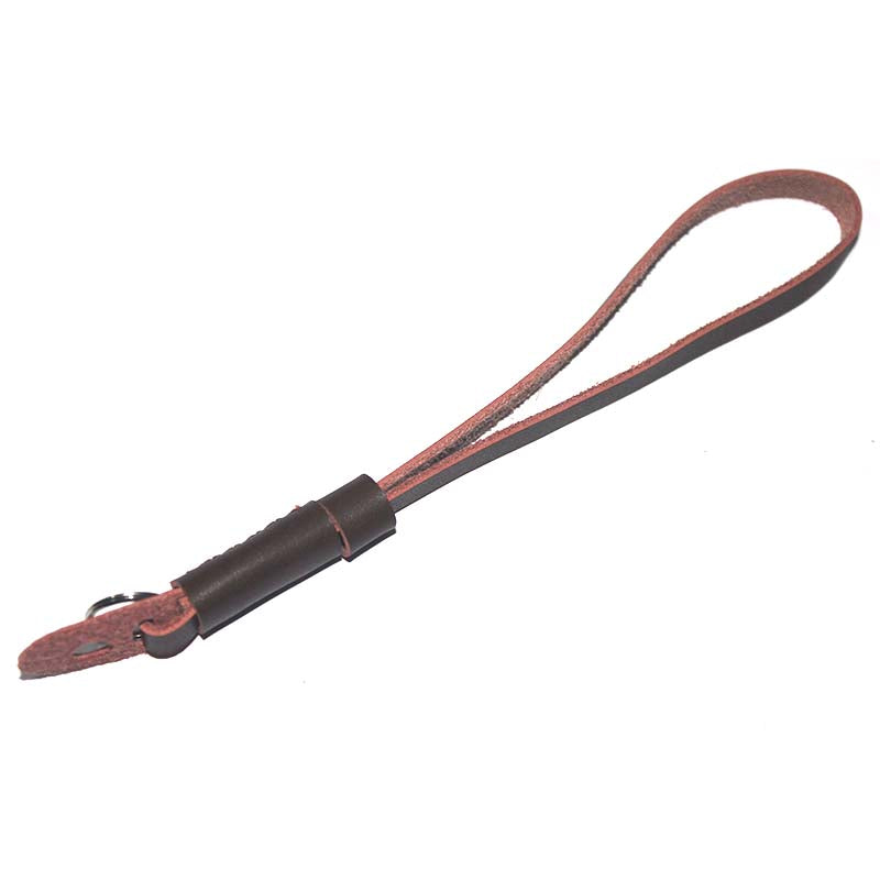Genuine Lambskin Leather Wrist Strap Hand Grip for Canon Nikon Sony Fujifilm Panasonic Cameras - Coffee