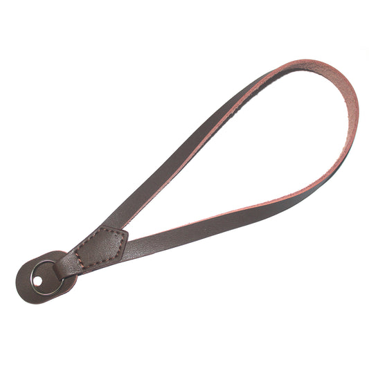 Camera Wrist Strap Grip Genuine Lambskin Leather Hand Strap for Canon Nikon Sony Fujifilm Panasonic Cameras - Coffee