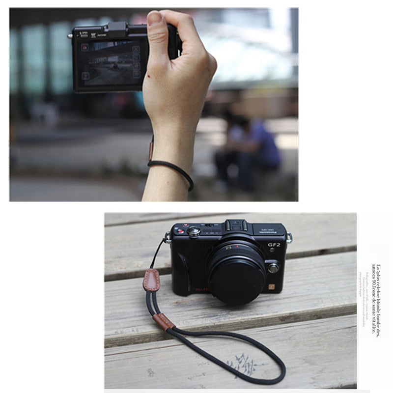Hand Wrist Lanyard Adjustable Hand Grip Strap for DSLR and Mirrorless Cameras - Black