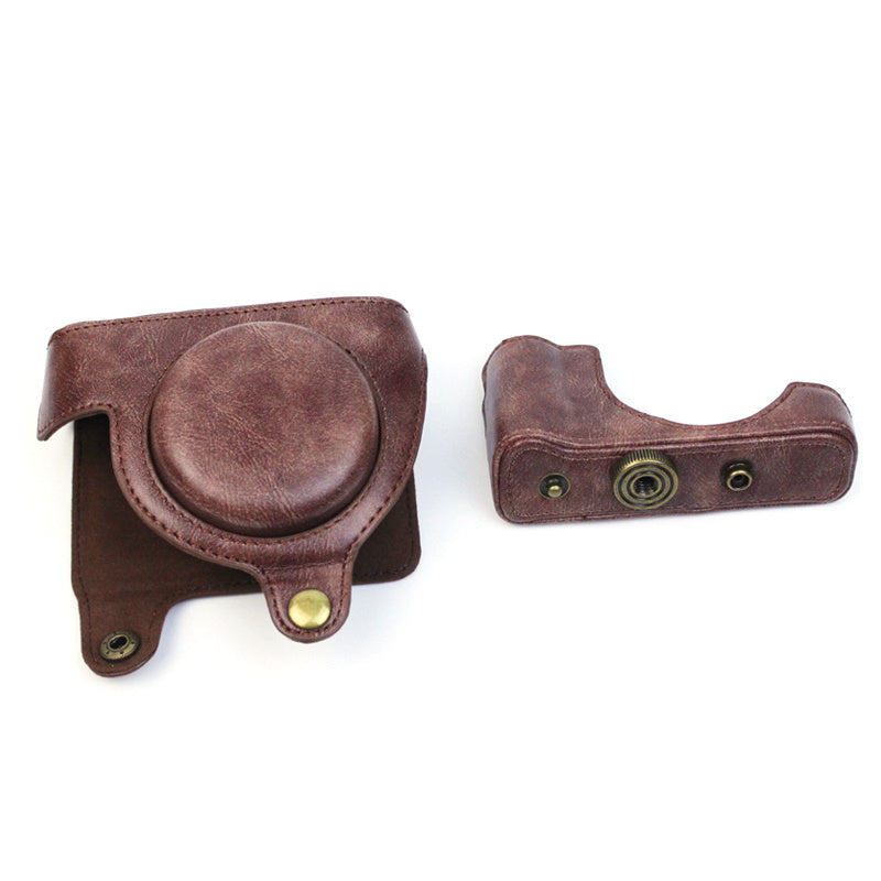 Vintage Protective Case Compatible for Sony ZV-1 Camera Premium PU Leather Bag Cover - Coffee