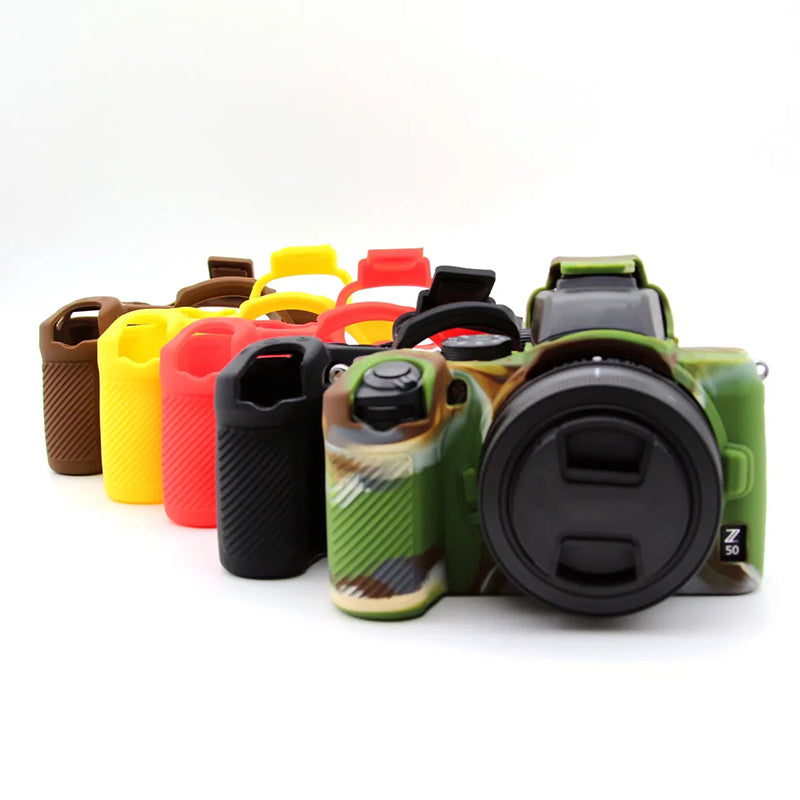 Uniqkart for Nikon Z50 Digital Camera Soft Silicone Case Portable Protective Cover - Red