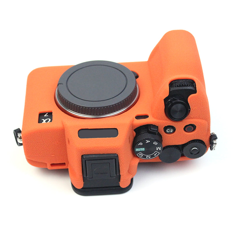 Uniqkart for Sony A7M4 Well-Protective Anti-collision Environmental Friendly Silicone Camera Protective Cover Case - Orange