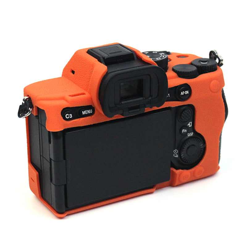 Uniqkart for Sony A7M4 Well-Protective Anti-collision Environmental Friendly Silicone Camera Protective Cover Case - Orange