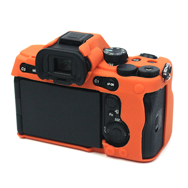 Uniqkart for Sony A7M4 Well-Protective Anti-collision Environmental Friendly Silicone Camera Protective Cover Case - Orange