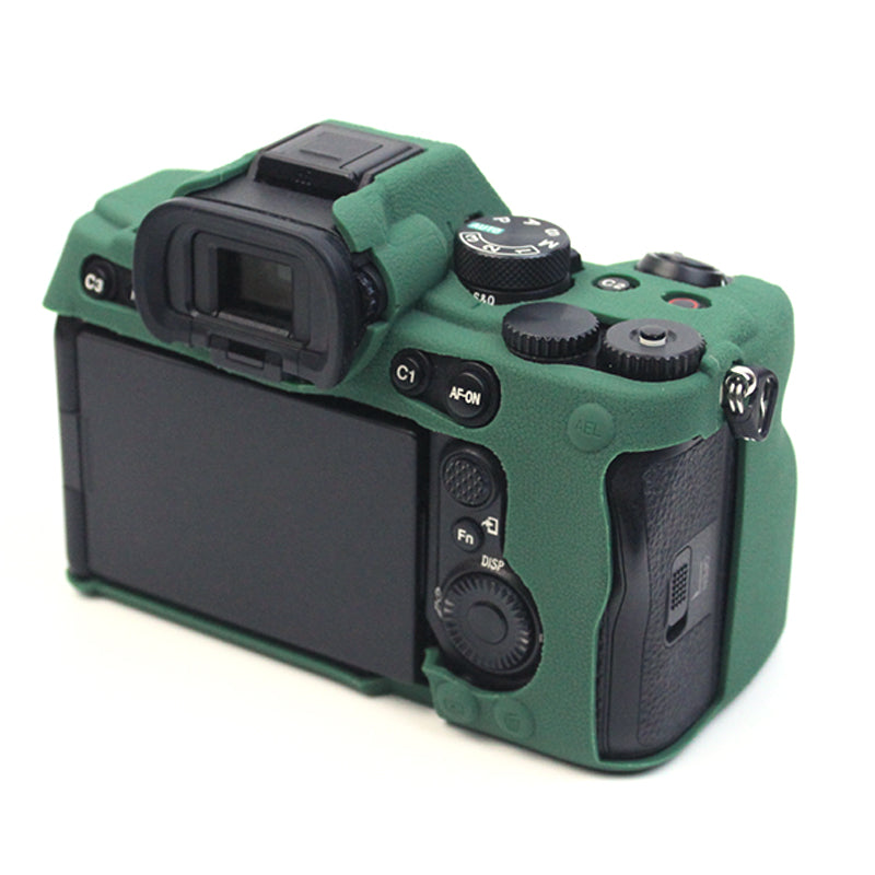 Uniqkart for Sony A7M4 Well-Protective Anti-collision Environmental Friendly Silicone Camera Protective Cover Case - Blackish Green